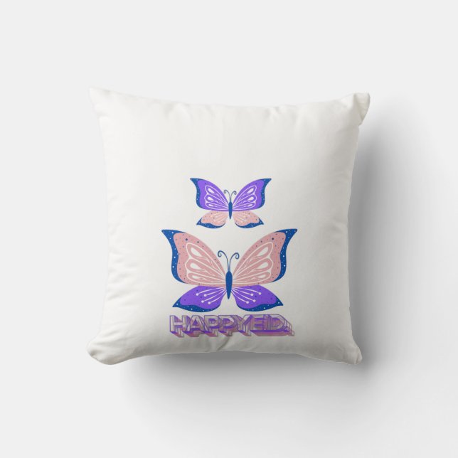 Butterfly Decorative Pillow – Soft and Elegant Hom Kudde (Framsida)