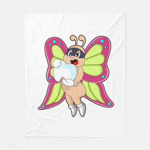Butterfly Dentist Teeth Fleecefilt