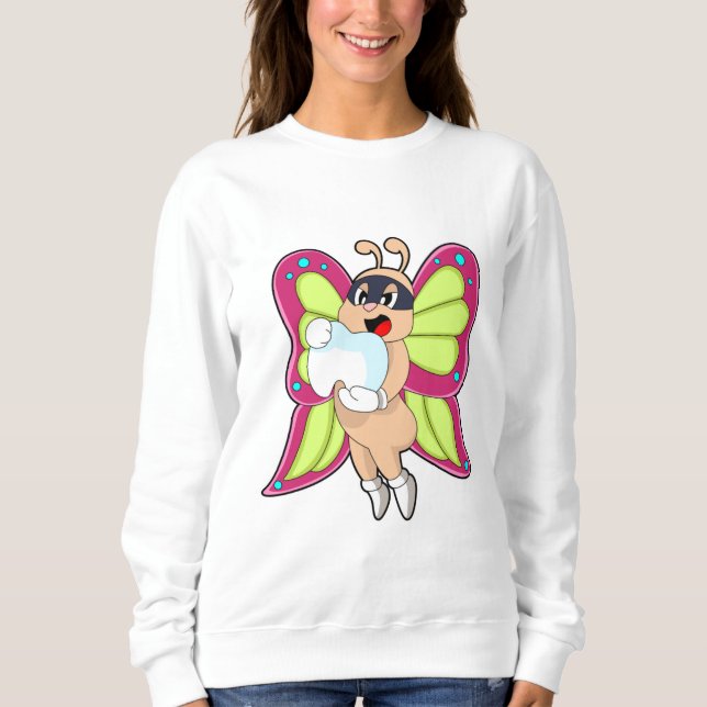 Butterfly Dentist Teeth T Shirt (Framsida)