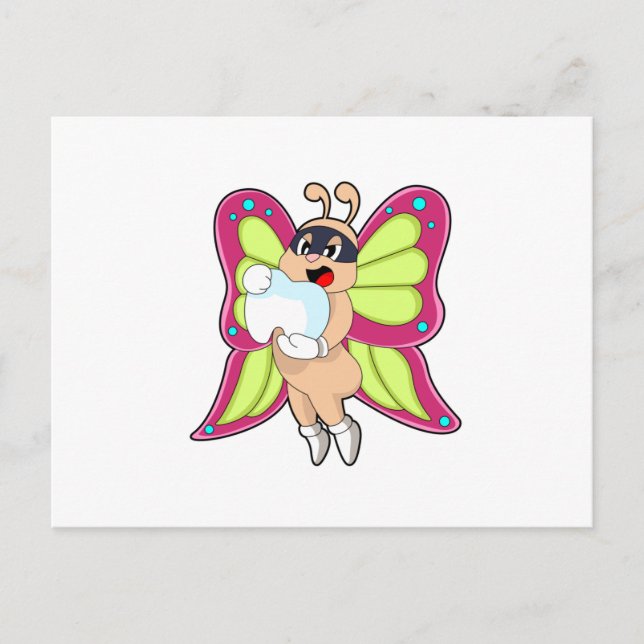 Butterfly Dentist Teeth Vykort (Framsida)