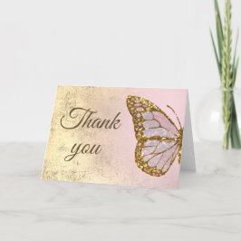butterfly design thank you kort