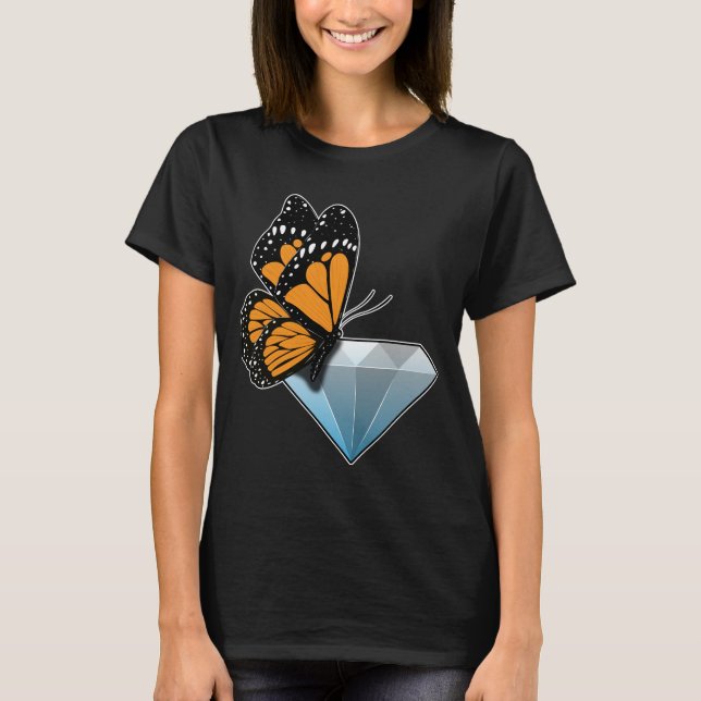 Butterfly Diamond T Shirt (Framsida)