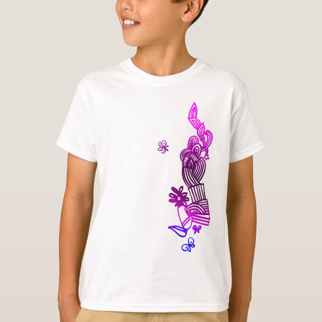Butterfly Doodle T-Shirt (Framsida)