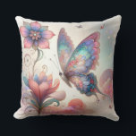 Butterfly Dorm Room Ideas for Girls Kudde<br><div class="desc">Gå in i en lugn värld med kreativ med vår fängslande dekorativ kudde, perfekt för söta sovrumsidéer och sovrumsidéer för flickor. Dessa kuddar har en lätt överdimensionerad fjäril, väl dekorerad i mjuka skuggor av rosa och lila. Smörflyget vilar elegant på en mystisk blomma, mot en fläckfri vit bakgrund. Formgivningen visar...</div>