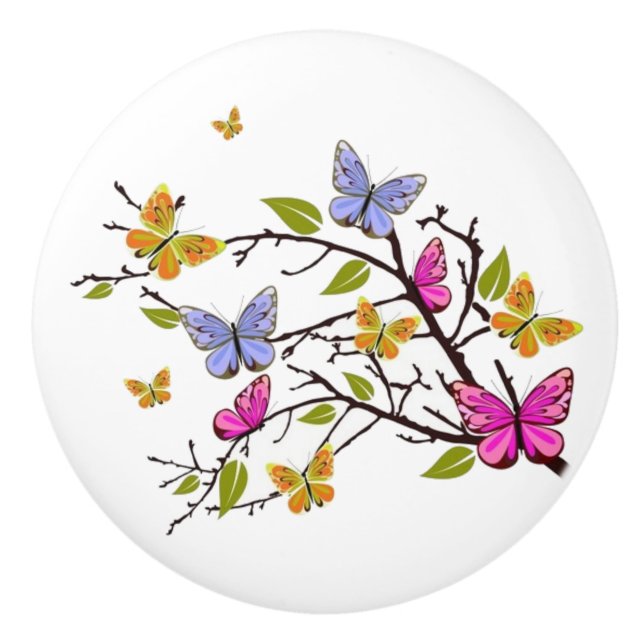  Butterfly drawer knobs ceramic Knopp (Framsidan)