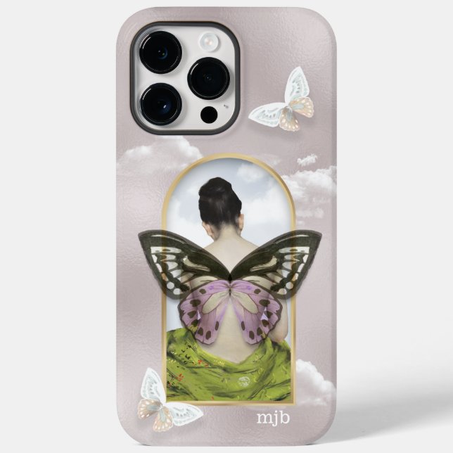 Butterfly Dream Fantasy Collage with Monogram (Baksida)