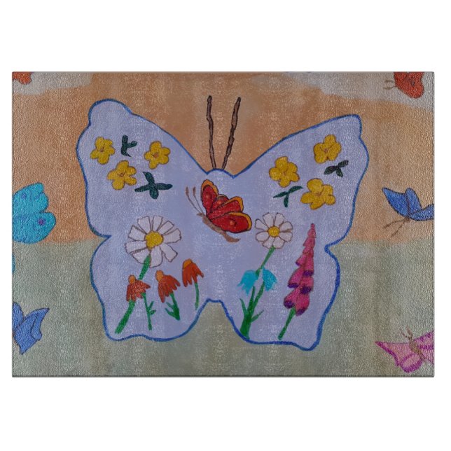 Butterfly Dreaming Chopping Board (Framsidan)