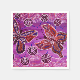 Butterfly Dreaming Lila Napkins Pappersservett