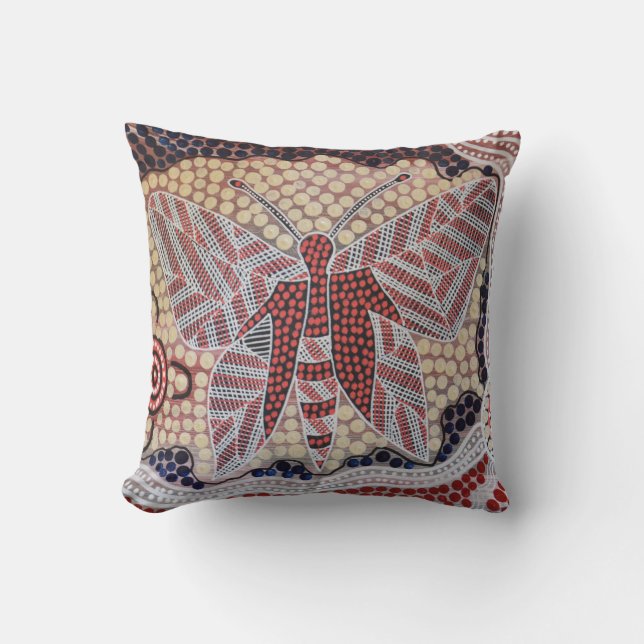 Butterfly Dreaming Pillow Cushion Kudde (Framsida)