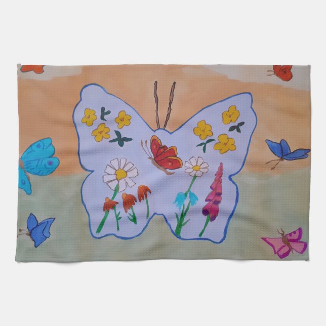 Butterfly Dreaming Tea Towel Kökshandduk (Horisontell)