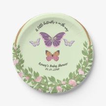 Butterfly Dreams: Baby Shower Papprare Tallrikar