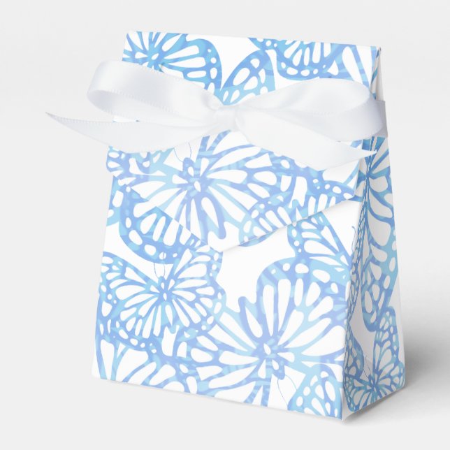 Butterfly Dreams (blå) Presentaskar (Framsidan Sidan)