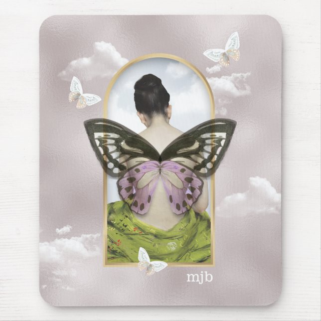 Butterfly Dreams Fantasy Collage with Monogram Musmatta (Framsidan)