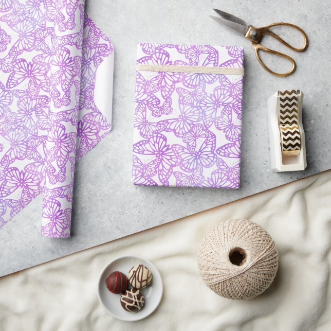 Butterfly Dreams (Lavender) Presentpapper (Hantverk)