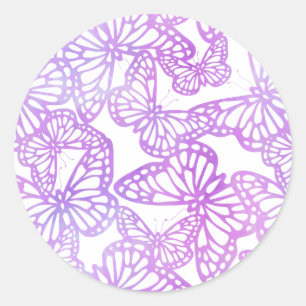 Butterfly Dreams (Lavender) Runt Klistermärke