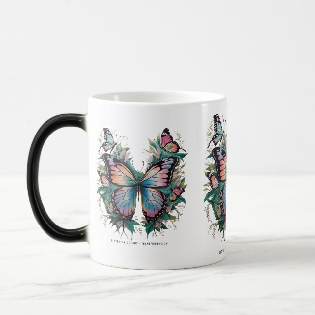 Butterfly Dreams - Omvandling | Färg Morphing Magisk Mugg (Vänster)