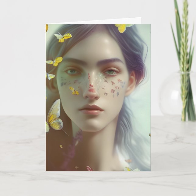 Butterfly Dreams Tillfällen Blank Inside Kort (Framsida)