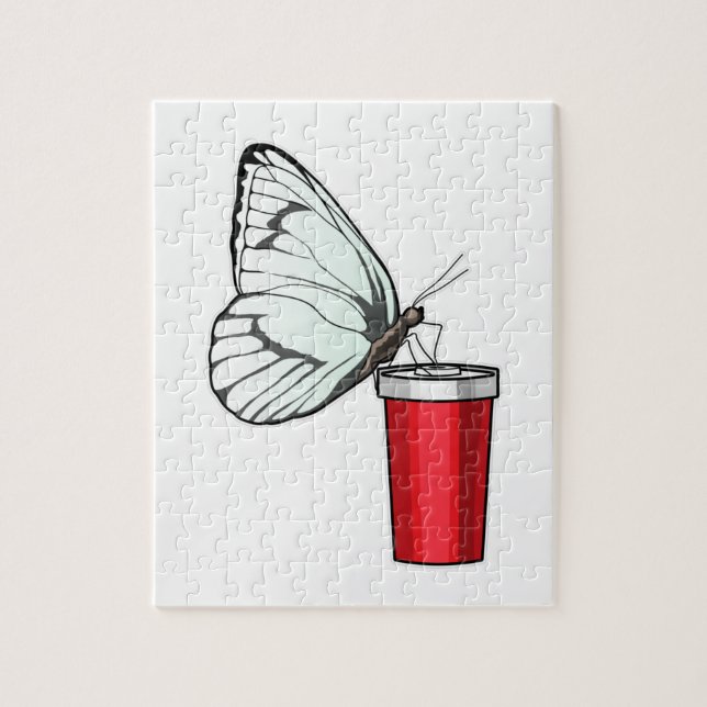 Butterfly Drinking mugg Pussel (Vertikal)