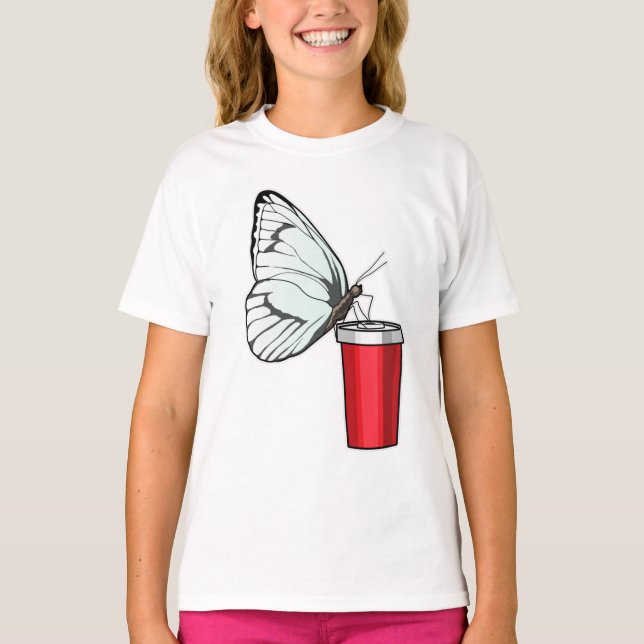 Butterfly Drinking mugg T Shirt (Framsida)