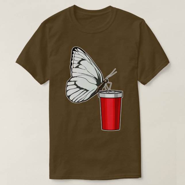 Butterfly Drinking mugg T Shirt (Design framsida)