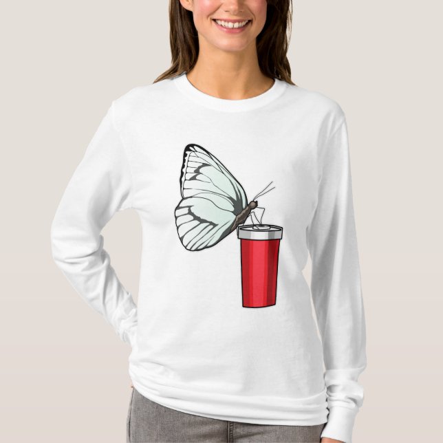 Butterfly Drinking mugg T Shirt (Framsida)