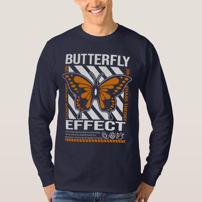 Butterfly Effect Chaos Teory T Shirt (Framsida)