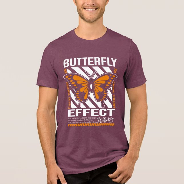 Butterfly Effect Chaos Teory T Shirt (Framsida)