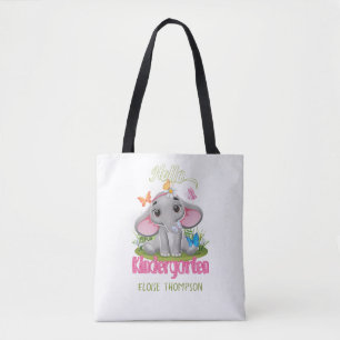 Butterfly Elephant Kindergarten Back to school Tygkasse