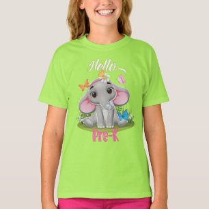 Butterfly Elephant Pre-K 1:a dagen Back to school T Shirt