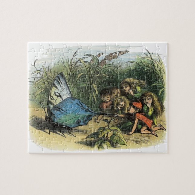 Butterfly Elf Artwork Cute Elves Butterflies Pussel (Horisontell)