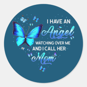 Butterfly en ängel som bevakar mig, jag kallar hen runt klistermärke