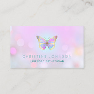 butterfly esthetician salon spa visitkort
