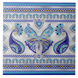 Butterfly Evil Öga Ornament Kakelplatta