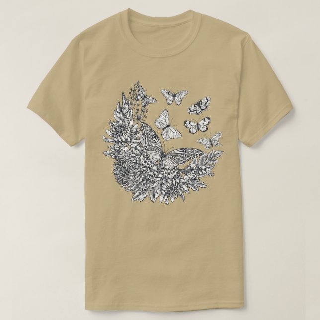 Butterfly Fairy Grunge Fairycore Aesthetic Goth Co T Shirt (Design framsida)