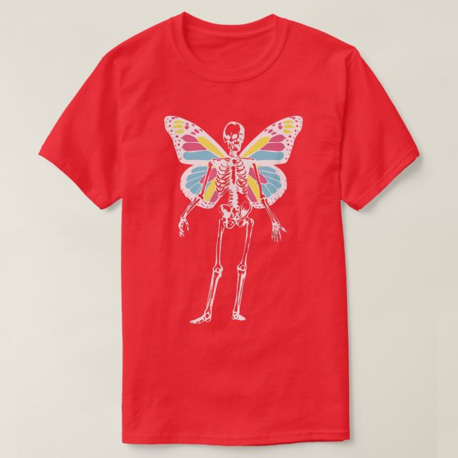Butterfly Fairy Grunge Fairycore Aesthetic Skeleto T Shirt (Design framsida)