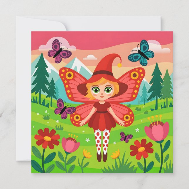 Butterfly Fairy Illustration in Whimsical Forest (Framsida)