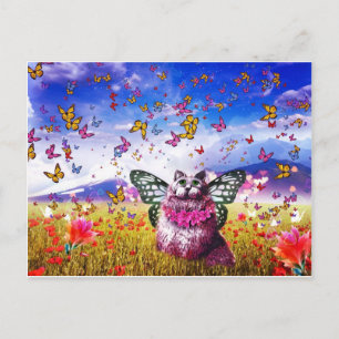 Butterfly Fairy Kat Vykort
