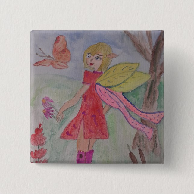 Butterfly Fairy Knapp (Framsida)