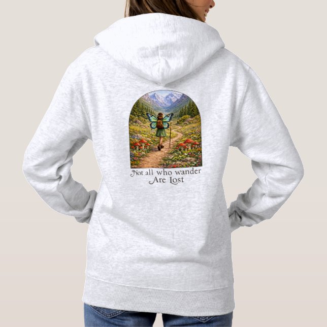 Butterfly Fairy Mountain Hiker | Fairycore Flower T Shirt (Baksida)