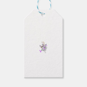 Butterfly Fairy Tattoo Vector - Vintage Blommigt A Presentetikett