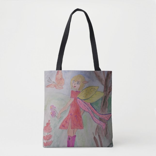 Butterfly Fairy Tote Bag Tygkasse (Framsida)