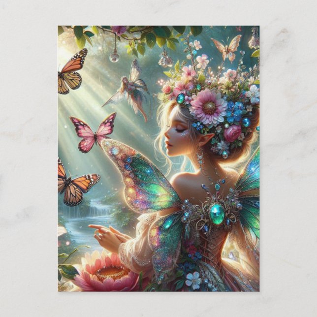 Butterfly Fairy Vykort (Framsida)
