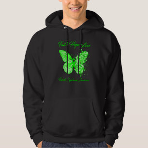 Butterfly Faith Hope Kärlek Kabuki Syndrome Awaren Hoodie