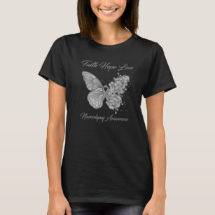 Butterfly Faith Hope Kärlek Narcolepsy Awareness T Shirt