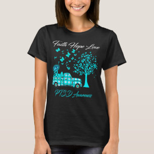 Butterfly Faith Hope Kärlek PTSD Awareness T Shirt