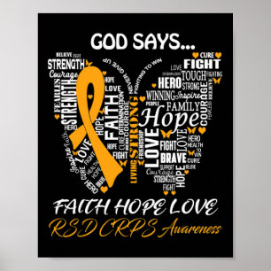 Butterfly Faith Hope Kärlek RSD CRPS Awareness Gif Poster