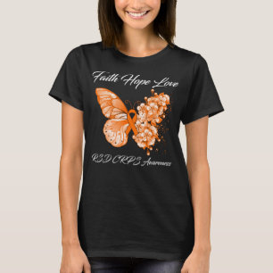 Butterfly Faith Hope Kärlek RSD CRPS Awareness T Shirt
