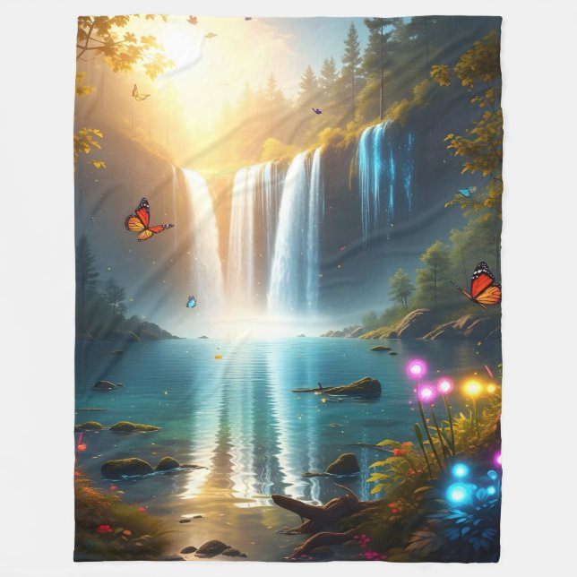Butterfly Fantasy Dream Fleece Blanket (Framsidan)
