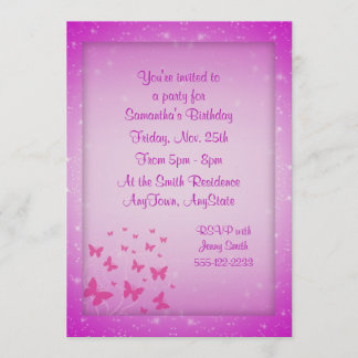 Butterfly Fantasy-inbjudningar Inbjudningar