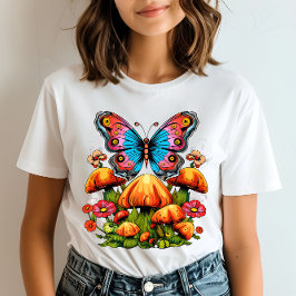 Butterfly färg sprängning t shirt